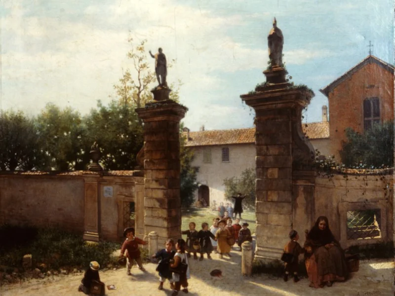 1827-Angelo Trezzini - Al finire della scuola o Il Fopponino - Artgate Fondazione Cariplo